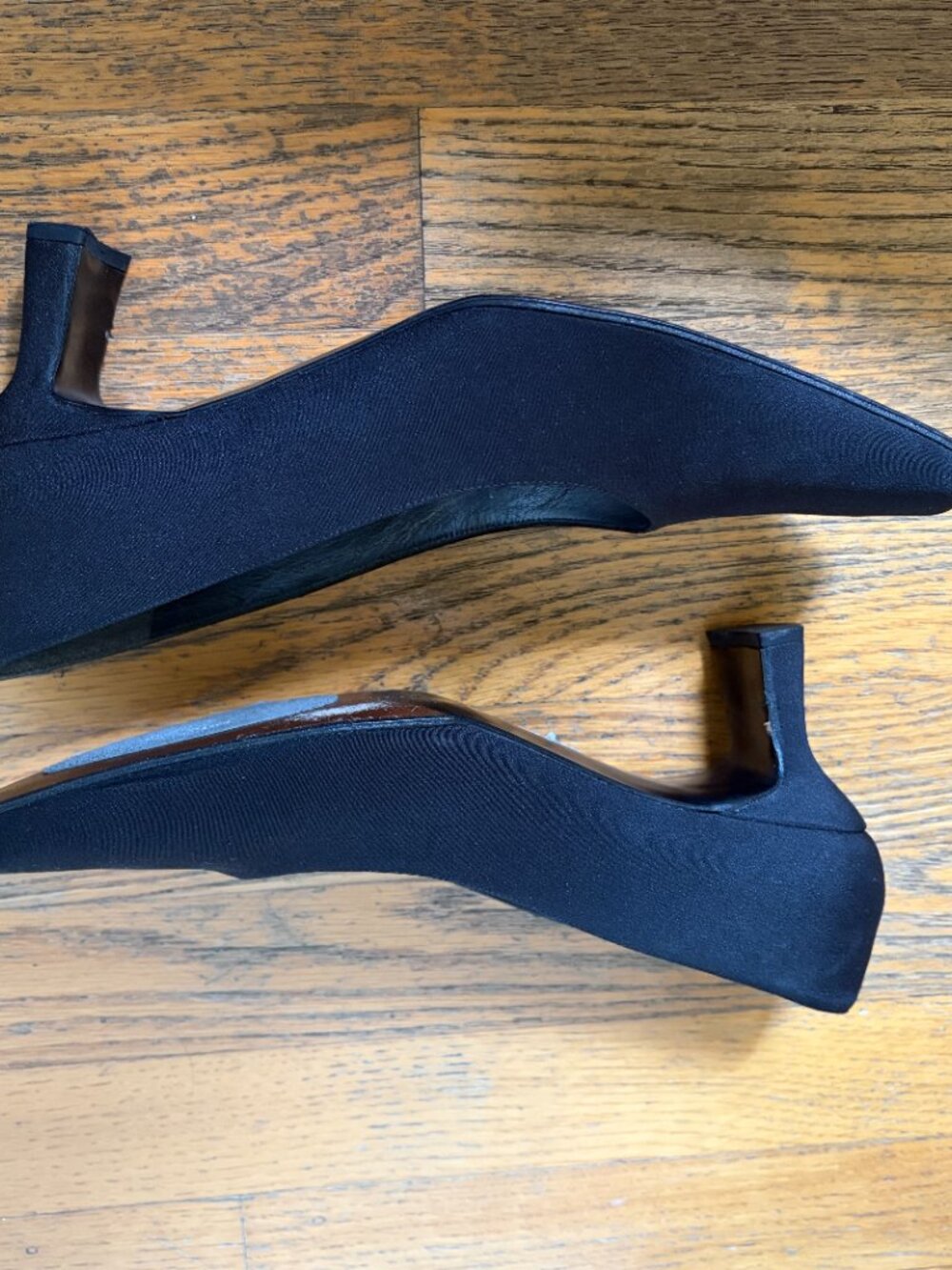 Stuart Weitzman vintage square toe pumps Black Size 8.5 - Picture 7 of 11